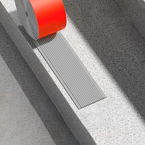 Treppenkantenschutz, Anti-Rutsch-Klebestreifen für Treppen, Vinyl-Treppenkanten, Anti-Rutsch-Treppenkanten Zum Abziehen Und Aufkleben, Treppeneckenverkleidung, PVC-Streifen, Treppenstufen (Color : Gr von KArreaL