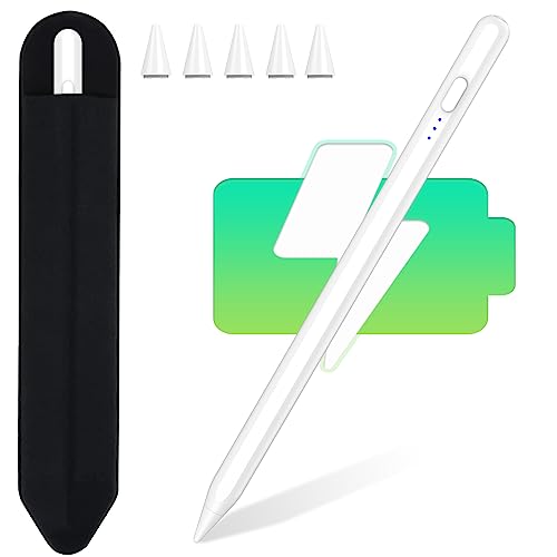 KBCASE Stift für iPad 2018-2023, Pencil für Apple Mit Schnellladefunktion, Palm-Ablehnung Stylus Pen für iPad 10/9/8/7/6/Mini 6./5./Pro 11/12.9''/Air 5./4./3. von KBCASE