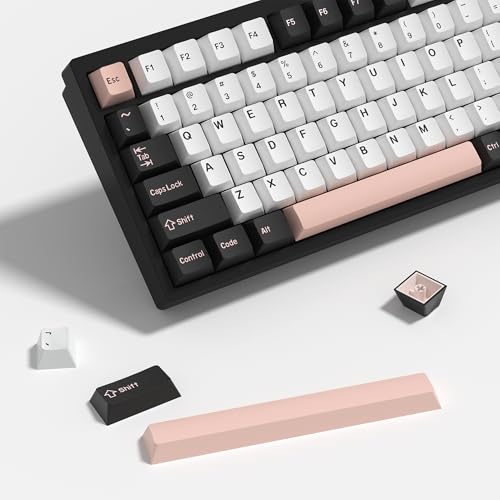 KBDiy Olivia PBT Doppelschuss-Tastenkappen-Set, 176 Tasten, Rosa, 60% Kirschprofil für 61/64/68/84/87/100/104/108 Mechanische Tastatur KBDiy Olivia PBT Doppelschuss-Tastenkappen-Set, 176 Tasten, Rosa, 60% Kirschprofil für 61/64/68/84/87/100/104/108 Mechanische Tastatur von KBDiy