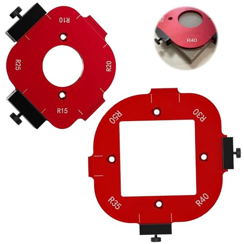 KBIBCK 2 Stück Eckradius-Frässchablonen, 4 in 1 Radius Schnellvorrichtung, R10 R15 R20 R25 R30 R35 R40 R50 Radius Jig Router Schablonen, Frässchablonen für Oberfräse, für Holzbearbeitung DIY KBIBCK 2 Stück Eckradius-Frässchablonen, 4 in 1 Radius Schnellvorrichtung, R10 R15 R20 R25 R30 R35 R40 R50 Radius Jig Router Schablonen, Frässchablonen für Oberfräse, für Holzbearbeitung DIY von KBIBCK