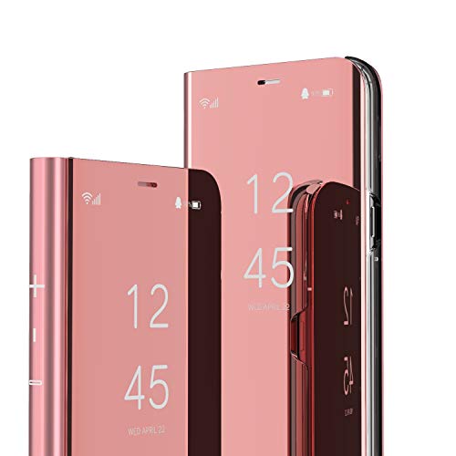 KBIKO-zxl Hülle Kompatibel mit iPhone 14 6.1" Bookstyle Spiegel Makeup Smart View Ständer Schutzhülle Flip Case Cover für iPhone 14 6.1" Flip Mirror Rose Gold QH KBIKO-zxl Hülle Kompatibel mit iPhone 14 6.1" Bookstyle Spiegel Makeup Smart View Ständer Schutzhülle Flip Case Cover für iPhone 14 6.1" Flip Mirror Rose Gold QH von KBIKO-zxl