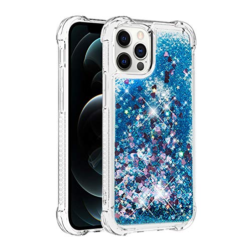 KBIKO-zxl Hülle kompatibel mit iPhone 12 Pro Schutzhülle mit Flüssig Glitzer, Handyhülle Back Cover mit Glitter Flüssigkeit, TPU Silikon Transparent Schutzhülle für iPhone 12 Pro.Blue YBL KBIKO-zxl Hülle kompatibel mit iPhone 12 Pro Schutzhülle mit Flüssig Glitzer, Handyhülle Back Cover mit Glitter Flüssigkeit, TPU Silikon Transparent Schutzhülle für iPhone 12 Pro.Blue YBL von KBIKO-zxl