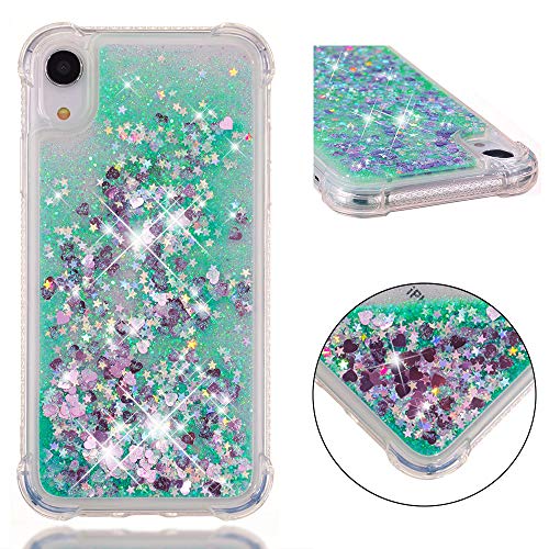 KBIKO-zxl Kompatibel mit Glitzer Hülle für iPhone XR Handyhülle Durchsichtig TPU Silikon Cover iPhone XR 6.1 Zoll Erhöhte Kanten Flüssigkeit Treibsand Schutzhülle für iPhone XR.Green YBL KBIKO-zxl Kompatibel mit Glitzer Hülle für iPhone XR Handyhülle Durchsichtig TPU Silikon Cover iPhone XR 6.1 Zoll Erhöhte Kanten Flüssigkeit Treibsand Schutzhülle für iPhone XR.Green YBL von KBIKO-zxl