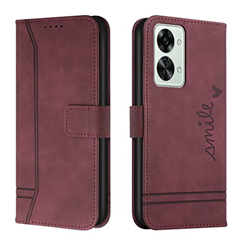 KBIKO-zxl Kompatibel mit Handyhülle für OnePlus Nord 2T 5G Hülle, Flip Brieftasche Tasche Premium Leder Handyhülle mit Magnetverschluss Schutzhülle für OnePlus Nord 2T 5G Case.Red Wine HX KBIKO-zxl Kompatibel mit Handyhülle für OnePlus Nord 2T 5G Hülle, Flip Brieftasche Tasche Premium Leder Handyhülle mit Magnetverschluss Schutzhülle für OnePlus Nord 2T 5G Case.Red Wine HX von KBIKO-zxl
