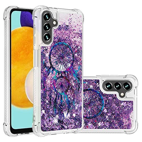 KBIKO-zxl Kompatibel mit Samsung Galaxy A04S Glitzer Hülle, Mädchen Glitzern Handyhülle, Anti-Fingerabdruck Clear Silikon Schutzhülle für Samsung Galaxy A04S Windspiele YB von KBIKO-zxl