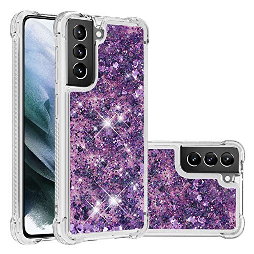 KBIKO-zxl Kompatibel mit Samsung Galaxy S21 Plus 5G Glitzer Handyhülle, Glitter Hülle Leicht Flüssig Treibsand Case TPU Bumper Schutzhülle Mädchen Frauen Hülle für Galaxy S21+.Purple YBL KBIKO-zxl Kompatibel mit Samsung Galaxy S21 Plus 5G Glitzer Handyhülle, Glitter Hülle Leicht Flüssig Treibsand Case TPU Bumper Schutzhülle Mädchen Frauen Hülle für Galaxy S21+.Purple YBL von KBIKO-zxl
