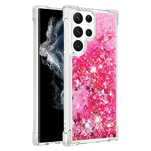 KBIKO-zxl Kompatibel mit Samsung Galaxy S22 Ultra Glitzer Flüssig Hülle, Handyhüllen Flüssigkeit Farbverlauf Sternen Transparent Silikon Bumper Schutzhülle für Galaxy S22 Ultra.Pink YBL KBIKO-zxl Kompatibel mit Samsung Galaxy S22 Ultra Glitzer Flüssig Hülle, Handyhüllen Flüssigkeit Farbverlauf Sternen Transparent Silikon Bumper Schutzhülle für Galaxy S22 Ultra.Pink YBL von KBIKO-zxl
