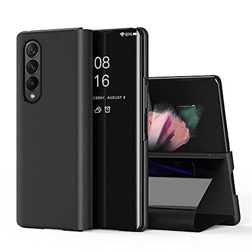 KBIKO-zxl Kompatibel mit Samsung Galaxy Z Fold 4 Hülle Bookstyle Spiegel Makeup Smart View Ständer Schutzhülle Flip Case Cover für Samsung Galaxy Z Fold 4 Flip Mirror Black QH KBIKO-zxl Kompatibel mit Samsung Galaxy Z Fold 4 Hülle Bookstyle Spiegel Makeup Smart View Ständer Schutzhülle Flip Case Cover für Samsung Galaxy Z Fold 4 Flip Mirror Black QH von KBIKO-zxl