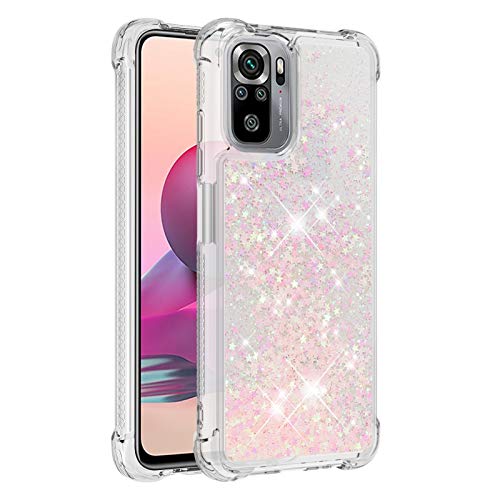 KBIKO-zxl Silber Pink Glitzer Handyhülle für Xiaomi Redmi Note 10, Silikon, Rutschfest, Glänzend KBIKO-zxl Silber Pink Glitzer Handyhülle für Xiaomi Redmi Note 10, Silikon, Rutschfest, Glänzend von Fowok