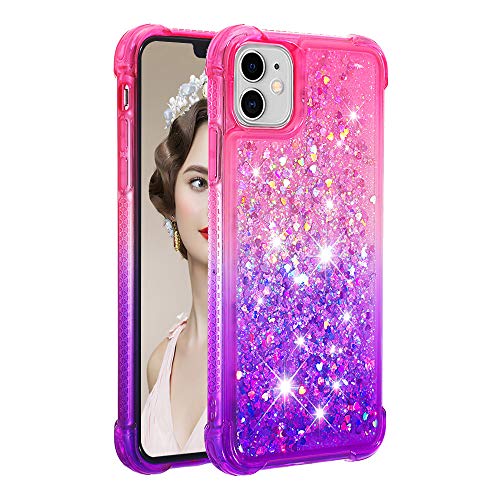 KBIKO-zxl Kompatibel mit iPhone 11 Glitzer Handyhülle, Hülle Flüssig Treibsand Mädchen Frauen Glitter Quicksand Weich TPU Bumper Silikon Schutzhülle für iPhone 11.Pink Purple YBJ KBIKO-zxl Kompatibel mit iPhone 11 Glitzer Handyhülle, Hülle Flüssig Treibsand Mädchen Frauen Glitter Quicksand Weich TPU Bumper Silikon Schutzhülle für iPhone 11.Pink Purple YBJ von KBIKO-zxl