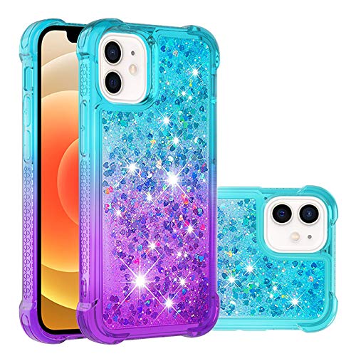KBIKO-zxl Kompatibel mit iPhone 12 Glitzer Handyhülle, Glitter Hülle Leicht Flüssig Treibsand Case TPU Bumper Schutzhülle Mädchen Frauen Hülle für iPhone 12.Blue Purple YBJ KBIKO-zxl Kompatibel mit iPhone 12 Glitzer Handyhülle, Glitter Hülle Leicht Flüssig Treibsand Case TPU Bumper Schutzhülle Mädchen Frauen Hülle für iPhone 12.Blue Purple YBJ von KBIKO-zxl