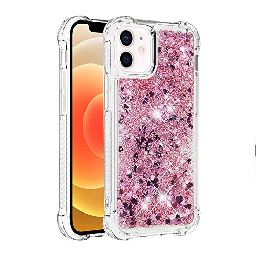 KBIKO-zxl Kompatibel mit iPhone 12 Glitzer Hülle,Mädchen Glitzern Handyhülle,Paillette Flüssigkeit Clear Silikon Schutzhülle für iPhone 12.Rose Gold YBL KBIKO-zxl Kompatibel mit iPhone 12 Glitzer Hülle,Mädchen Glitzern Handyhülle,Paillette Flüssigkeit Clear Silikon Schutzhülle für iPhone 12.Rose Gold YBL von KBIKO-zxl
