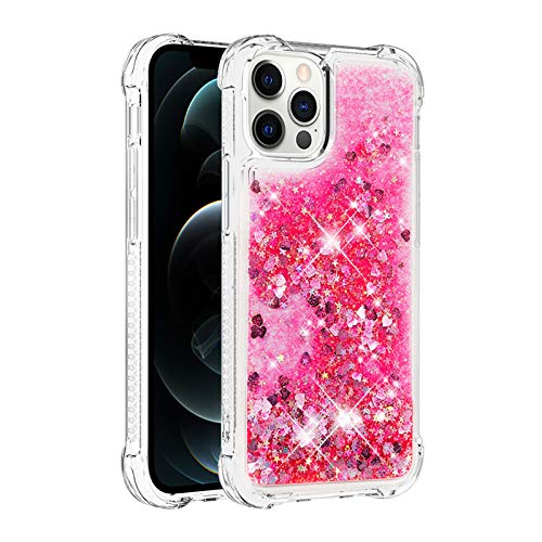 KBIKO-zxl Kompatibel mit iPhone 12 Pro Glitzer Flüssig Hülle, Handyhüllen Flüssigkeit Wasserfall Farbverlauf Sternen Süß Transparent Silikon Bumper Schutzhülle für iPhone 12 Pro.Pink YBL KBIKO-zxl Kompatibel mit iPhone 12 Pro Glitzer Flüssig Hülle, Handyhüllen Flüssigkeit Wasserfall Farbverlauf Sternen Süß Transparent Silikon Bumper Schutzhülle für iPhone 12 Pro.Pink YBL von KBIKO-zxl