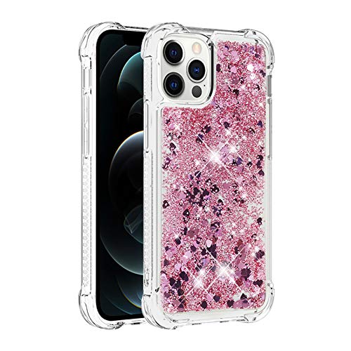 KBIKO-zxl Kompatibel mit iPhone 12 Pro Glitzer Hülle,Mädchen Glitzern Handyhülle,Paillette Flüssigkeit Clear Silikon Schutzhülle für iPhone 12 Pro.Rose Gold YBL KBIKO-zxl Kompatibel mit iPhone 12 Pro Glitzer Hülle,Mädchen Glitzern Handyhülle,Paillette Flüssigkeit Clear Silikon Schutzhülle für iPhone 12 Pro.Rose Gold YBL von KBIKO-zxl