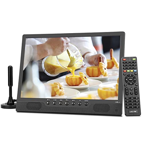 KCR 14.0 Zoll digitaler DVB-T2 tragbarer Fernseher, Freeview, wiederaufladbarer Akku, USB-Anschluss, Kopfhöreranschluss, Fernbedienung, AV-Eingang, HDMI-Eingang von KCR