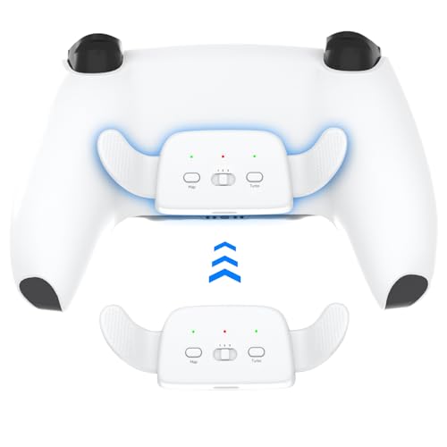 Back Paddles Programable Remap Kit für PS5 Controller, RISE2 Back Buttons für PS5 Controller BDM-010 & 020 & 030, Upgrade 2 Back Buttons Attachments Support Mapping, Turbo und Combo Funktion von KD.FLY