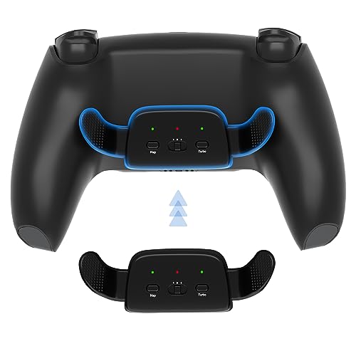 Back Paddles Programable Remap Kit für PS5 Controller, RISE2 Back Buttons für PS5 Controller BDM-010 & 020 & 030, Upgrade 2 Back Buttons Attachments Support Mapping, Turbo und Combo Funktion von KD.FLY