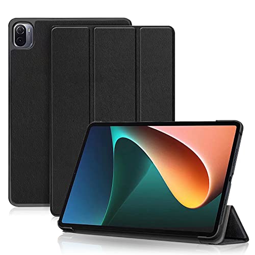 Kdely Hülle für Xiaomi Pad 5 / Pad 5 Pro ‎11 Zoll 2021, Ultra Schlank Superleicht Schutzhülle Flip Case Cover mit Auto Schlaf/Wach und Ständer Funktion (Schwarz) von KDELY