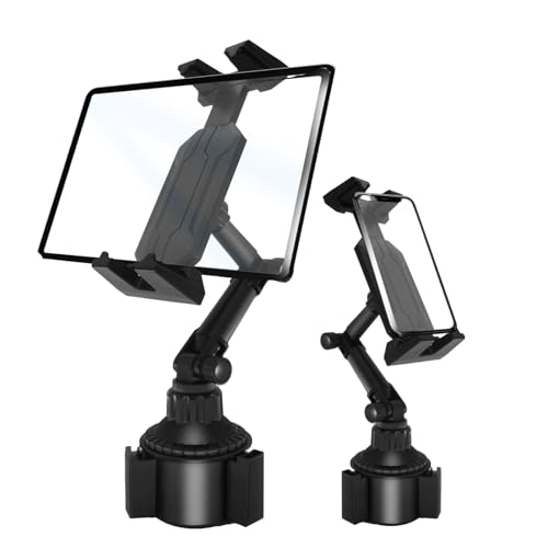 KDFALO Getränkehalter Auto Tablet Halterung,Handyhalter Auto für iPad Pro 9.7,1,12.9 Air Mini,Samsung Tabs,iPhone,mehr 4-14" Handys und Tablets mit Verstellbar Arm,Vorne&Hinten einsetzbar KDFALO Getränkehalter Auto Tablet Halterung,Handyhalter Auto für iPad Pro 9.7,1,12.9 Air Mini,Samsung Tabs,iPhone,mehr 4-14" Handys und Tablets mit Verstellbar Arm,Vorne&Hinten einsetzbar von KDFALO