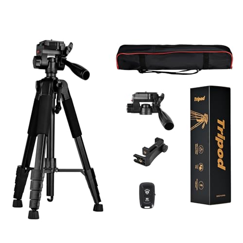 Kamera Stativ 49-190cm,Aluminium stative bis zu 3kg Traglast,Tripod mit 360°Kopf,Bluetooth-Steuerung,Einbeinstativ,Camera tripod für Smartphone mit Handy Halterung,Fotostativ für DSLR Canon Nikon Sony Kamera Stativ 49-190cm,Aluminium stative bis zu 3kg Traglast,Tripod mit 360°Kopf,Bluetooth-Steuerung,Einbeinstativ,Camera tripod für Smartphone mit Handy Halterung,Fotostativ für DSLR Canon Nikon Sony von KDFALO