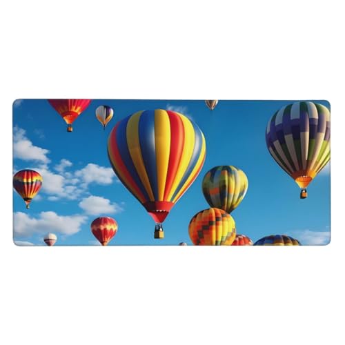 Gaming-Mauspad mit Heißluftballons, bedruckt, Größe XL, 900 x 400 mm, extra groß, erweitert, langlebig, rutschfeste Gummiunterseite, wasserdichte Tastatur-Mauspad Gaming-Mauspad mit Heißluftballons, bedruckt, Größe XL, 900 x 400 mm, extra groß, erweitert, langlebig, rutschfeste Gummiunterseite, wasserdichte Tastatur-Mauspad von KDKJEDPEAF