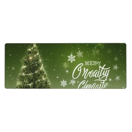 Gaming & Office Schreibtischunterlage, 800 x 300 mm, Weihnachtsbaum-Muster, Mauspad mit rutschfester Gummiunterseite, wasserdichte Tastatur-Mauspad, extra großes, erweitertes, langlebiges Mauspad Gaming & Office Schreibtischunterlage, 800 x 300 mm, Weihnachtsbaum-Muster, Mauspad mit rutschfester Gummiunterseite, wasserdichte Tastatur-Mauspad, extra großes, erweitertes, langlebiges Mauspad von KDKJEDPEAF