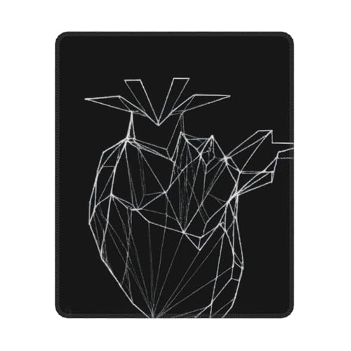 KDKJEDPEAF Game Ready Mauspad, Herzdruck, 30 x 25 cm, rutschfeste Gummiunterseite für Gaming und Design von KDKJEDPEAF