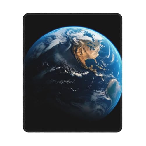 KDKJEDPEAF Game Ready Mauspad, Planetendruck, 30 x 25 cm, rutschfeste Gummiunterseite für Gaming und Design von KDKJEDPEAF
