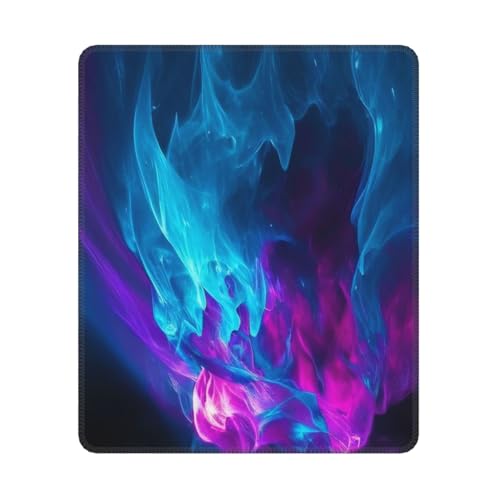 KDKJEDPEAF Game Ready Mauspad, cooles Blau und Lila, 30 x 25 cm, rutschfeste Gummiunterseite für Gaming und Design von KDKJEDPEAF
