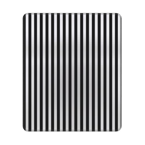KDKJEDPEAF Game Ready Mauspad, schwarz-weiß gestreift, 30 x 25 cm, rutschfeste Gummiunterseite für Gaming und Design von KDKJEDPEAF