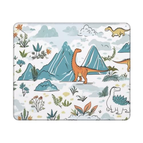 KDKJEDPEAF Mauspads für Spiele, Dinosaurier-Motiv, fortschrittliches Computer-Mauspad, 30 cm x 25 cm, stabile rutschfeste Gummiunterseite (horizontal) von KDKJEDPEAF
