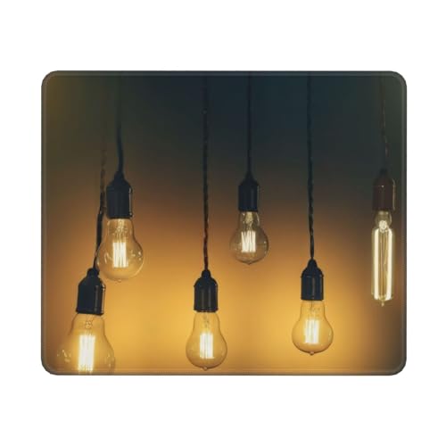 KDKJEDPEAF Mauspads für Spiele, Glühbirnen, Druck-Mauspad, fortschrittliches Computer-Mauspad, 30 cm x 25 cm, stabile rutschfeste Gummiunterseite (horizontal) von KDKJEDPEAF