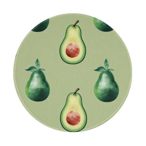 Rundes Mauspad mit Avocado-Muster, 20 cm, rutschfest, für Gaming, Büro und Zuhause, mit kleiner Größe und glatter Oberfläche Rundes Mauspad mit Avocado-Muster, 20 cm, rutschfest, für Gaming, Büro und Zuhause, mit kleiner Größe und glatter Oberfläche von KDKJEDPEAF