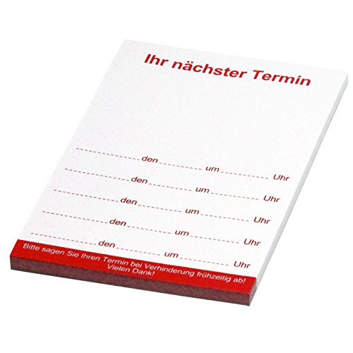 KDS 1 Stück rote Terminblöcke nächster Termin Terminkarten 74x105 mm Terminzettel Terminblock 40 Blatt KDS 1 Stück rote Terminblöcke nächster Termin Terminkarten 74x105 mm Terminzettel Terminblock 40 Blatt von KDS
