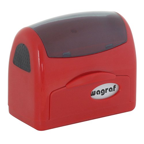 Stempel ROT Wagraf A4 selbstfärbend Automat Automatikstempel 60 x 23 mm bis 5 Zeilen jetzt selbst gestalten von KDS