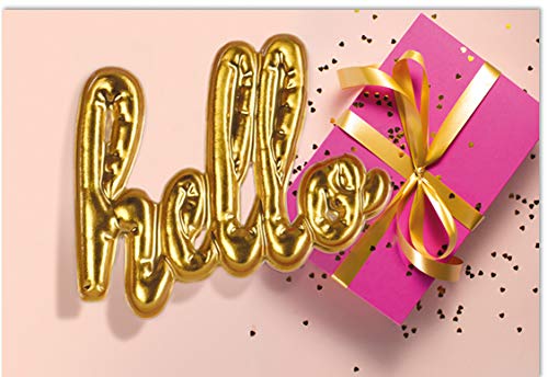 KE - Exklusive 3D-Ballon Sticker Geburtstagskarte, 17x11.5cm, inkl. Umschlag, coole und einzigartige Design - Motiv: Geschenk von KE