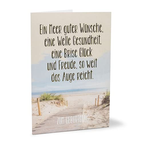 KE - Exklusive Maritim Geburtstagskarte, DIN B6 Format, Inklusive Umschlag, Ideal für Liebhaber des Meeres - Motiv: Dünen von KE