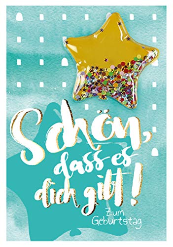 KE - Lustige 3D-Sticker Geburtstagskarte, DIN B6 Format, Inklusive Umschlag, Geschenk für jeden Anlass - Motiv: Schön von KE