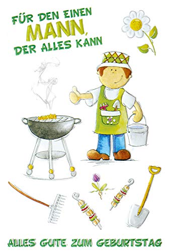 KE - Lustige Geburtstagskarte für Männer mit Spruch, inklusive Umschlag - Humorvolle Klappkarte, DIN B6 - Perfekt für Grill-Liebhaber - Motiv: Grill KE - Lustige Geburtstagskarte für Männer mit Spruch, inklusive Umschlag - Humorvolle Klappkarte, DIN B6 - Perfekt für Grill-Liebhaber - Motiv: Grill von KE