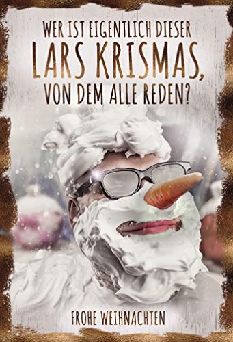 KE - Lustige Weihnachtskarten Set mit Umschlag, DIN A6 Format (17,1 x 11,7cm), Perfekt für Weihnachtsgrüße - Motiv: Lars von KE
