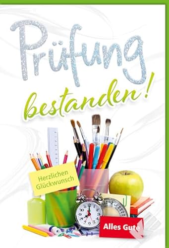 KE - Schulabschluss Glückwunschkarte mit Umschlag, Prüfung erfolgreich bestanden, DIN B6 176x125mm, Motiv: Stifte KE - Schulabschluss Glückwunschkarte mit Umschlag, Prüfung erfolgreich bestanden, DIN B6 176x125mm, Motiv: Stifte von KE