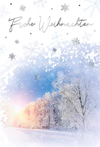 Weihnachten | Weihnachtskarten | Weihnachtskarte | Weihnachtskarten mit Umschlag Set | DIN A6 | 17,1 x 11,7cm | Motiv: Wald von KE
