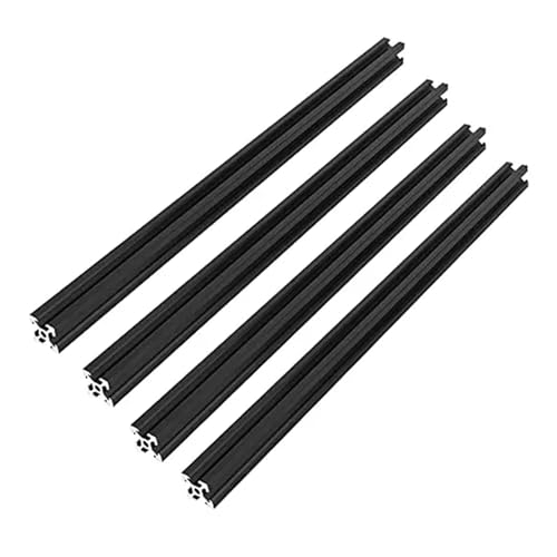 1/4 STÜCKE 2020 V-slot 2020 V Europäischen Standard Schwarz Eloxiert Aluminiumprofil Extrusion 2020 Linearschiene for CNC 3D Drucker DIY(4Pcs 2020 V-Slot,200mm) von KEBLIN