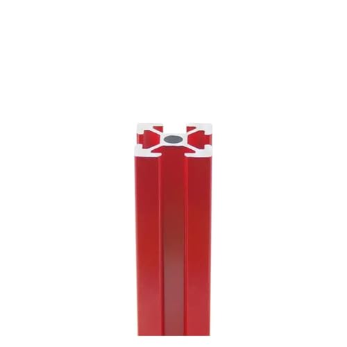1/4 STÜCKE Rot 2020 Aluminiumprofil T-Nut Europäischer Standard 100-1000 MM Aluminium-Extrusion 20X20 for CNC 3D-Drucker DIY(1Pc 2020T Red,550mm) von KEBLIN