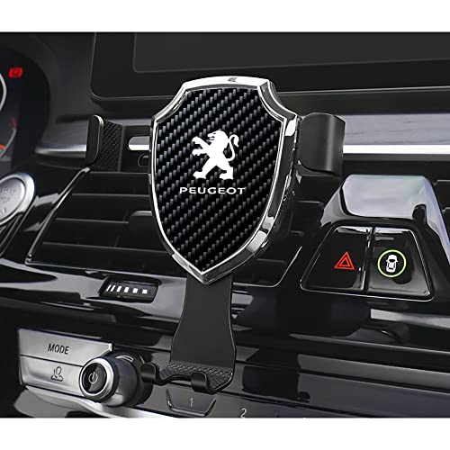 KECKS Handyhalterung Auto, für Peugeot 308 307 206 208 207 3008 508 407 2008 5008 406 hochwertig robust Smartphone Halterung Lüftungsschlitze,Noir von KECKS