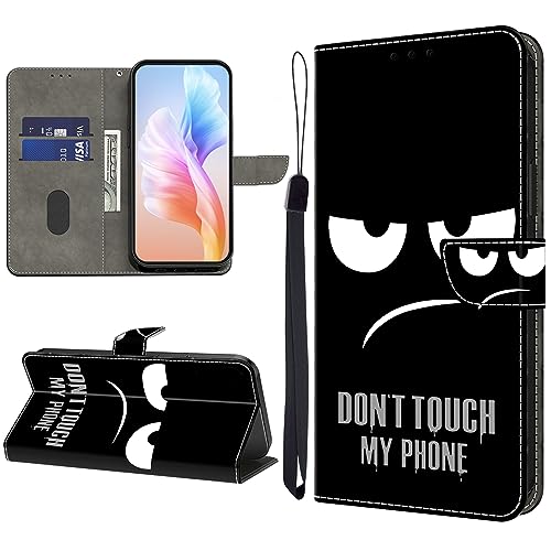 KEDBBAO Handyhülle für Huawei P Smart Z/Honor 9X Hülle Muster Klapphülle für Huawei P Smart Z Leder Tasche Case Flip Magnet Motive Wallet Schutzhülle für Honor 9X Hüllen, Nicht anfassen von KEDBBAO