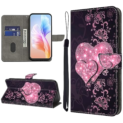 KEDBBAO Handyhülle für Motorola Edge 30 Neo Hülle Muster Klapphülle für Moto Edge 30 Neo Leder Tasche Case Magnet Motive Wallet Schutzhülle für Motorola Edge 30 Neo Hüllen, Liebe Pfirsich von KEDBBAO