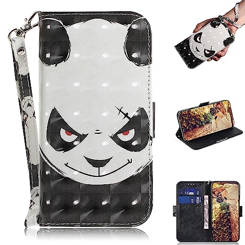 KEDBBAO Handyhülle für Motorola Moto G22/E32/E32S Hülle Premium Muster Klapphülle für Moto G22 PU Leder Flip Magnet Motive Wallet Schutzhülle für Moto G22/E32/E32S Tasche Case, Wütender Bär von KEDBBAO