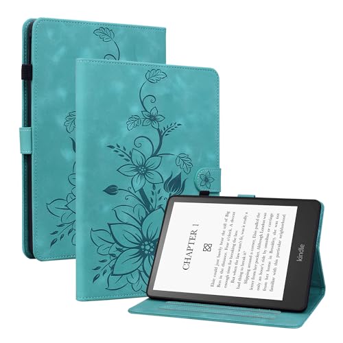 KEDBBAO Hülle für 7" Kindle Paperwhite (12. Generation 2024) und Kindle Colorsoft Signature Edition 2024, Magnetischer Verschluss Ständer Premium Schutzhülle für Kindle Paperwhite 2024 Hülle, Grün von KEDBBAO