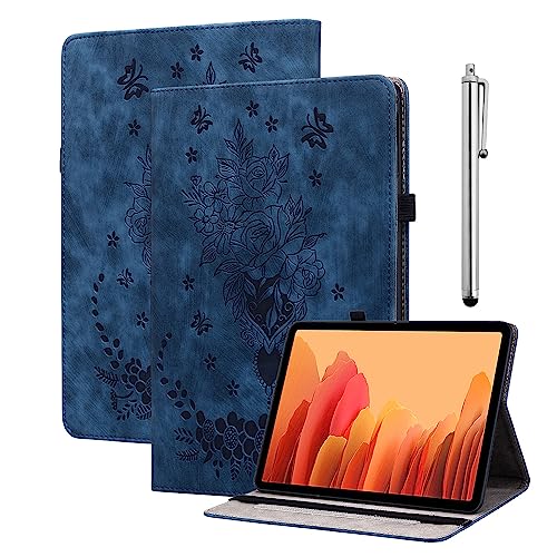 KEDBBAO Hülle für Amazon Fire HD 10 & HD 10 Plus (13./11. Generation, 2023/2021 Release), Multi-Winkel Flip PU Leder Schutzhülle mit Stifthalter und Standfunktion für Fire HD 10 2023 Hülle, Blau von KEDBBAO